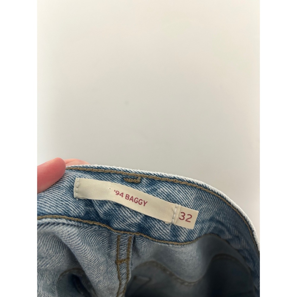 Levis 94 Baggy Jeans Womens 32 Light Wash High Rise Wide Leg Denim Blue - Picture 3 of 9